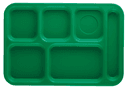 Cambro Penny Saver 6 Compartment School Tray, Grass Green, 10 x 14.5 inch -- 24 per case.