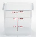 Cambro Translucent CamSquares Food Storage Containers, 6 Quart -- 6 per case