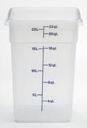 Translucent Cambro CamSquares Midnight Blue Food Storage Container, 22 Quart -- 6 per case.