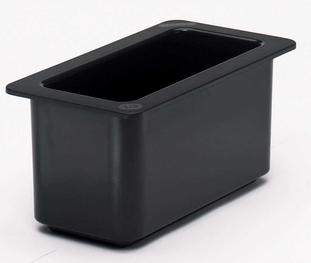 Coldfest One Third Size Food Pan, Black, 6 11/16 x 12 3/4 x 6 inch -- 1each.