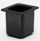 Coldfest One Sixth Size Food Pan, Black, 6 3/8 x 6 3/4 x 6 inch.
