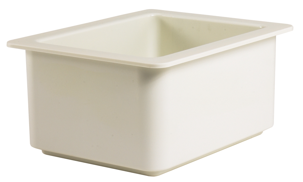 Coldfest Half Size Food Pan, White, 10 1/4 x 12 3/4 x 6 inch.