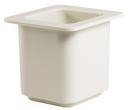 Coldfest One Sixth Size Food Pan, White, 6 3/8 x 6 3/4 x 6 inch.