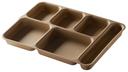 Cambro Co Polymer Six Compartment Separator Tray, Tan, 7/8 X 14 X 1 3/8 inch -- 24 per case.