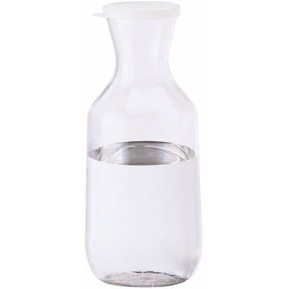 Cambro Camliter Clear Tritan Plastic Beverage Decanter With Lid, 1/4 Liter -- 12 Per Case