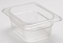 Cambro Camwear Polycarbonate Clear Eighth Size Food Pan, 2 1/2 inch -- 6 per case.