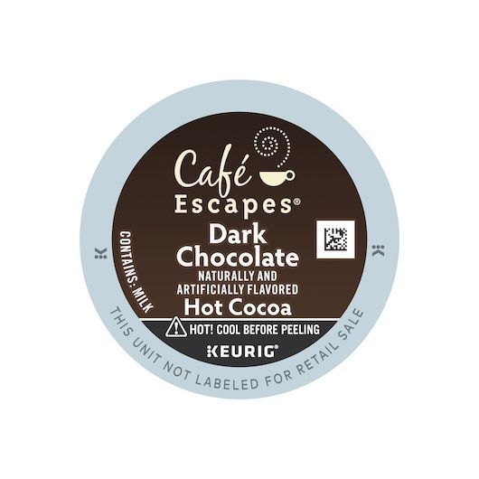 Cafe Escapes Dark Chocolate Cocoa K-cup Pod, 24 Count -- 4 Per Case