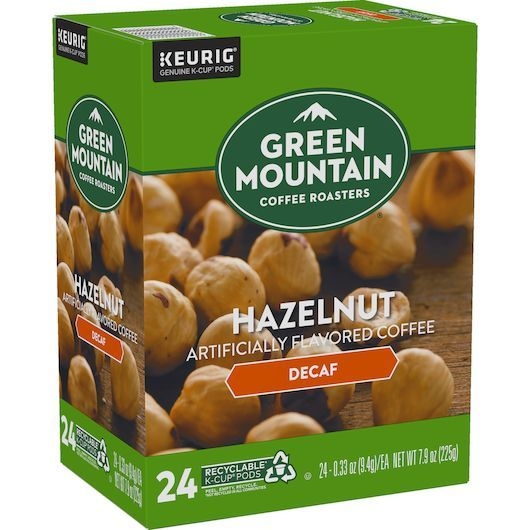 Green Mountain Hazelnut Decaffeinated K-Cup Coffee Pod, 24 count -- 4 per case