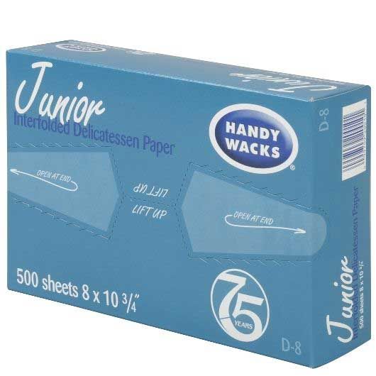 Handy Wacks Interfolded Deli Premium Grade Paper Tissue, 500 Count -- 12 Per Case