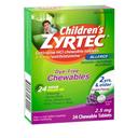Zyrtec Grape Flavor Allergy Medicine Chewable Tablets, 24 count -- 24 per case