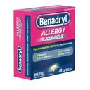 Benadryl Dye Free Antihistamine Allergy Liquid Gel Capsules, 48 count -- 24 per case