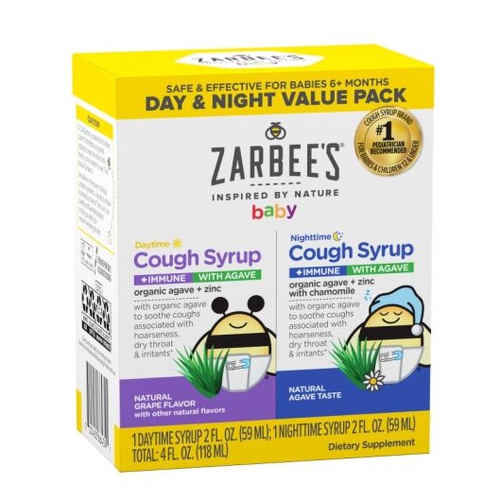 Zarbees Baby Cough Plus Immunity with Agave Dietary Supplement, 4 Fluid Ounce -- 12 per case