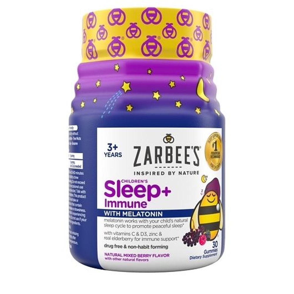 Zarbees Childrens Sleep Plus Immune Gummy Dietary Supplement, 30 count -- 12 per case