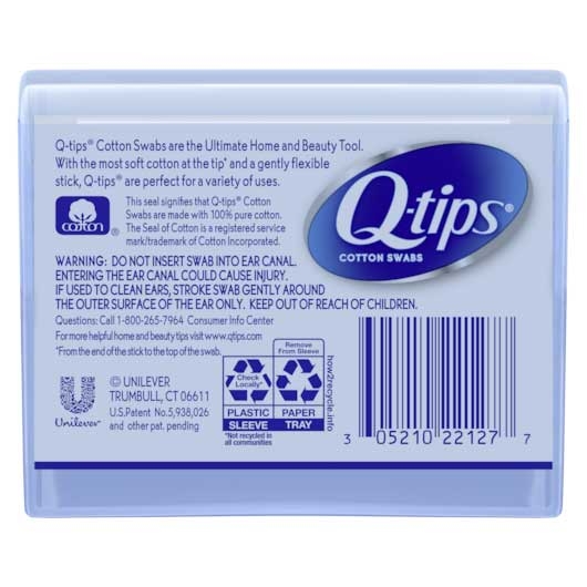 Q-Tip 100 Percent Pure Cotton Swab, Purse Pack - 30 per pack -- 36 packs per case.