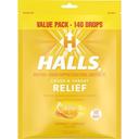 Halls Honey Lemon Cough Drops, 140 count -- 12 per case