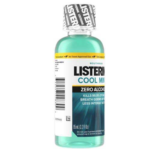 Listerine Zero Alcohol Clean Mint Mouthwash, 95 Milliliter -- 24 per case