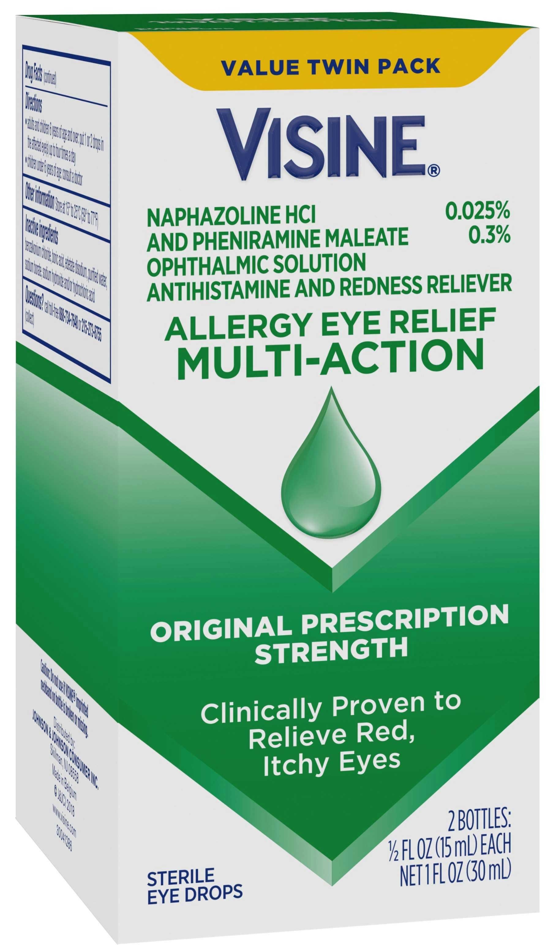 Visine Eye Allergy Relief - Twin Pack, 1 Fluid Ounce Bottle -- 24 per case
