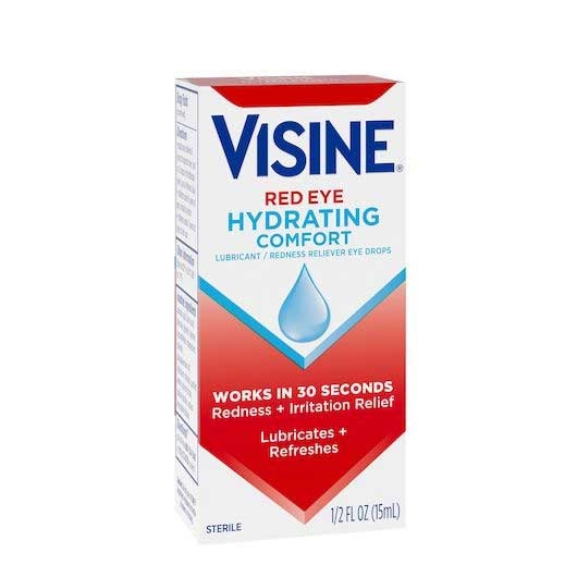 Visine Red Eye Hydrating Comfort Eye Drops, 0.5 Fluid Ounce -- 36 per case