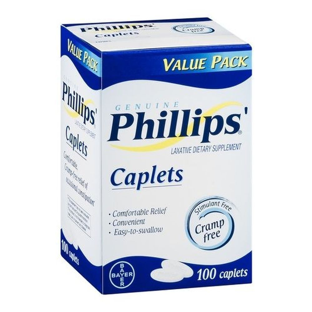 Phillips Laxative Caplets, 100 Count -- 24 Per Case