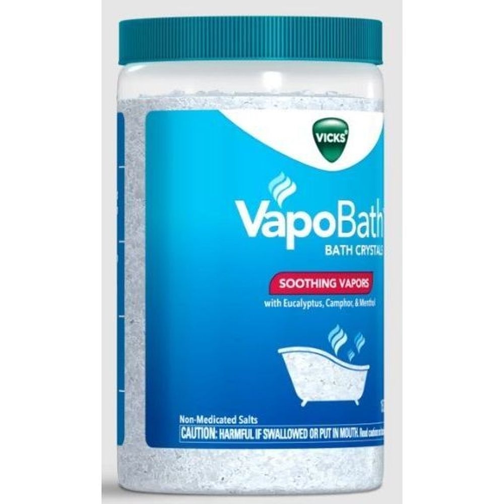 Vicks Non Scented Non-Medicated Bath Salts, 15 Ounce -- 24 per case