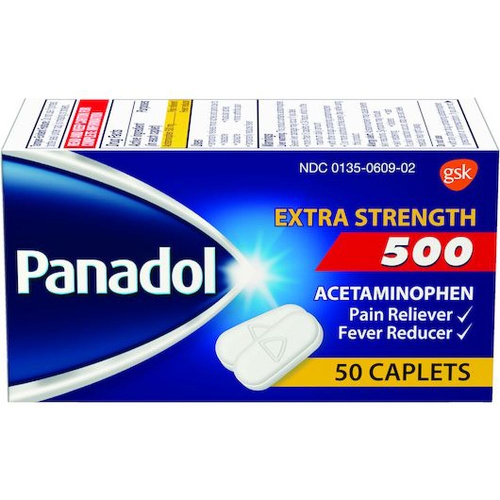 Panadol Extra Strength Caplets, 50 Count -- 36 Per Case