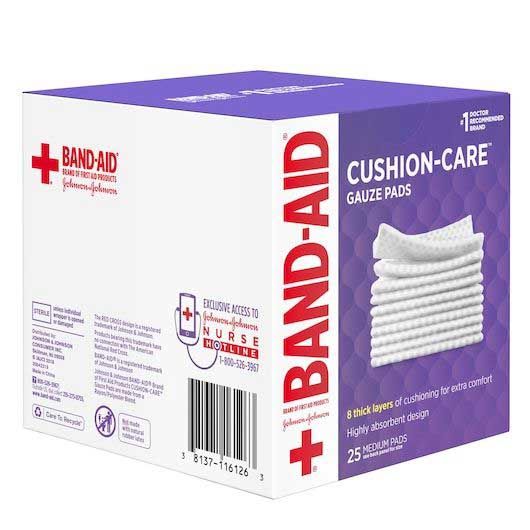 Johnson's And Johnson's Band-aid Medium Gauze Pad, 3 X 3 Inch, 25 Count -- 24 Per Case