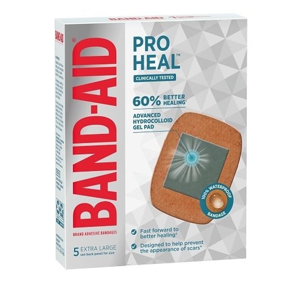 Band-Aid Pro Heal X-Large Adhesive Bandages, 5 count -- 24 per case