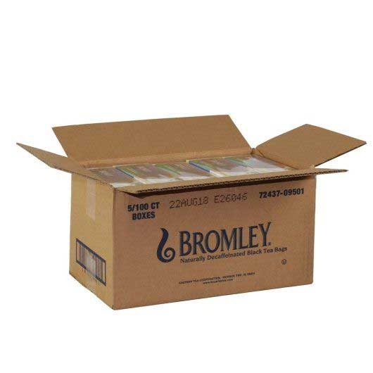 Bromley Naturally Decaffeinated Tea - 100 count per pack -- 5 packs per case