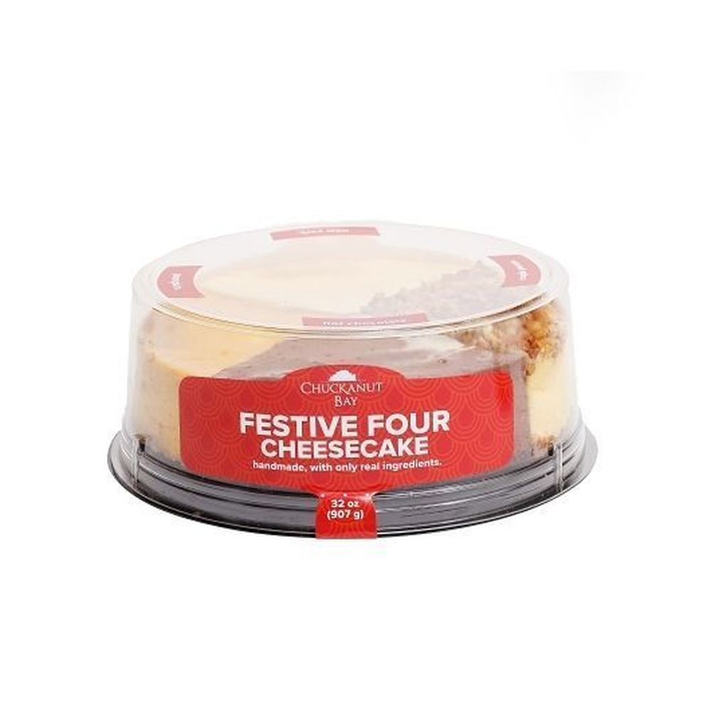 Chuckanut Bay 7 inch Festive Four Assorted Cheesecake, 32 Ounce -- 6 per case