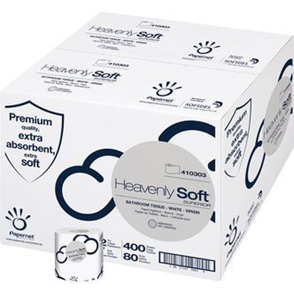 Sofidel Heavenly Soft White 2 Ply Superior Bath Tissue, 400 count -- 80 per case.