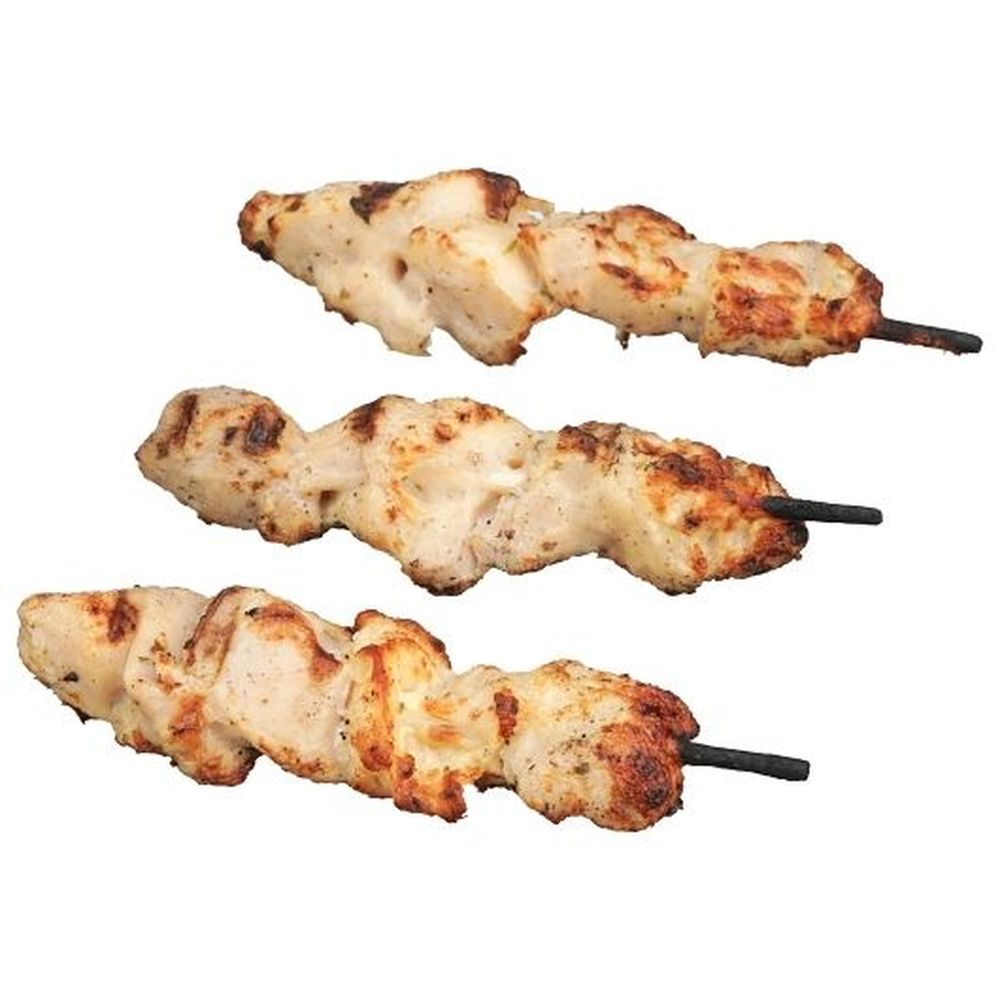 Expresco Fire Grilled Roasted Halal Chicken Thigh Skewers, 80 count