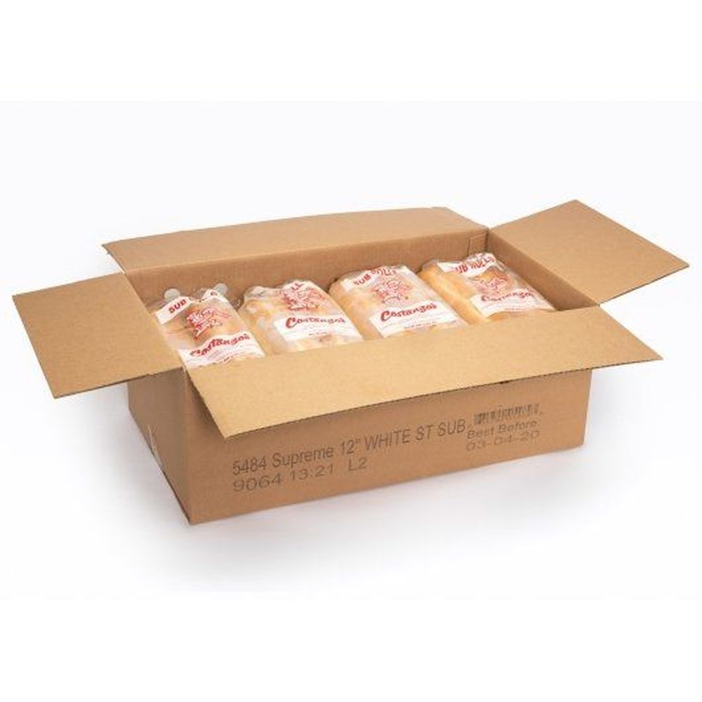 Costanzos Bakery 12 inch Supreme White Sub Rolls, 189 Gram - 32 per case