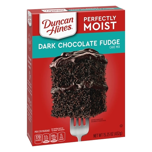 Duncan Hines Classic Dark Chocolate Fudge Cake Mix, 15.25 Ounce -- 12 Per Case