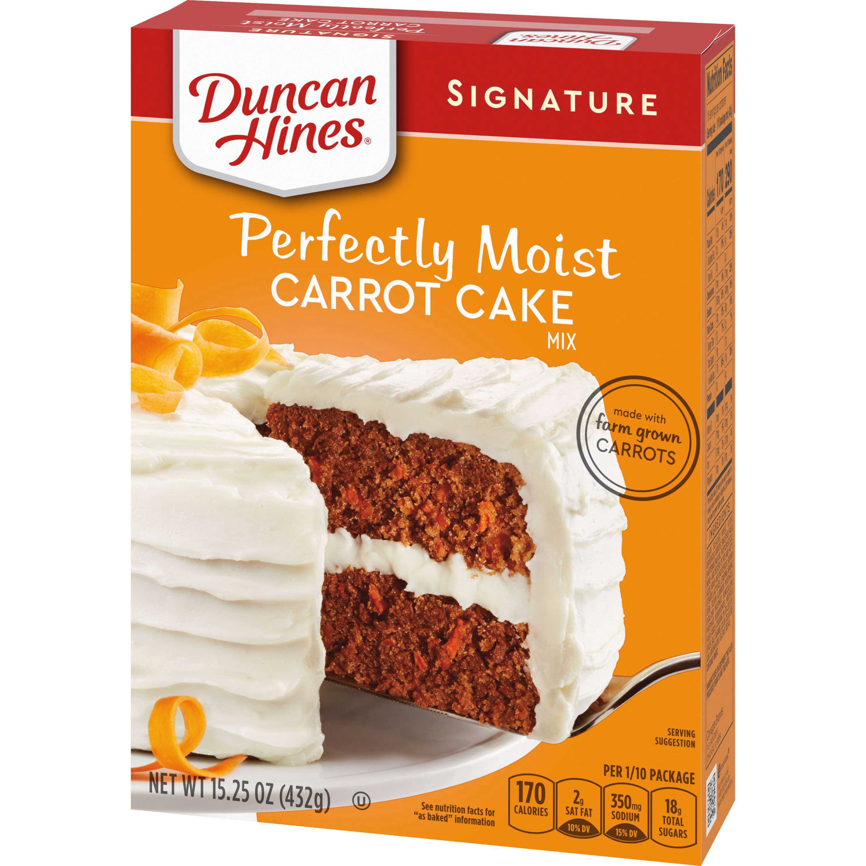 Duncan Hines Signature Perfectly Moist Carrot Cake Mix, 15.25 Ounce -- 12 Per Case