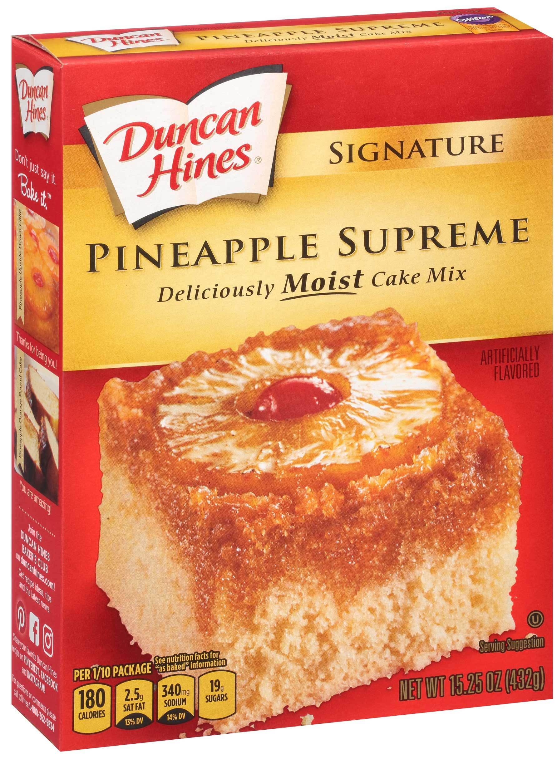 Duncan Hines Signature Pineapple Supreme Cake Mix, 15.25 Ounce -- 12 Per Case