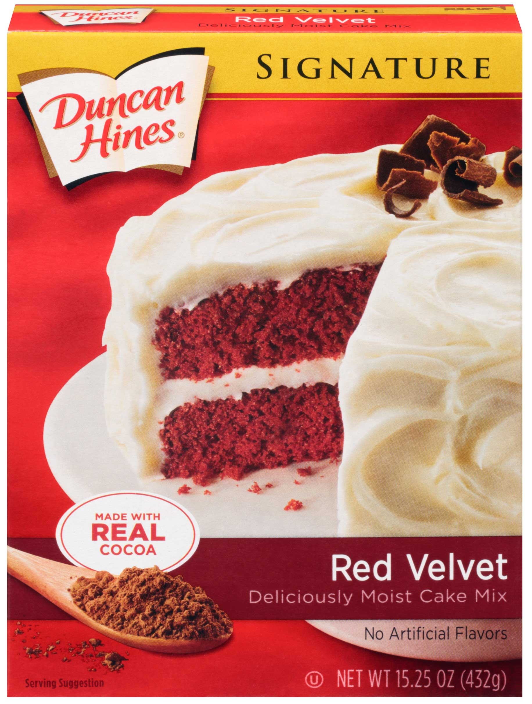 Duncan Hines Signature Red Velvet Cake Mix, 15.25 Ounce -- 12 Per Case