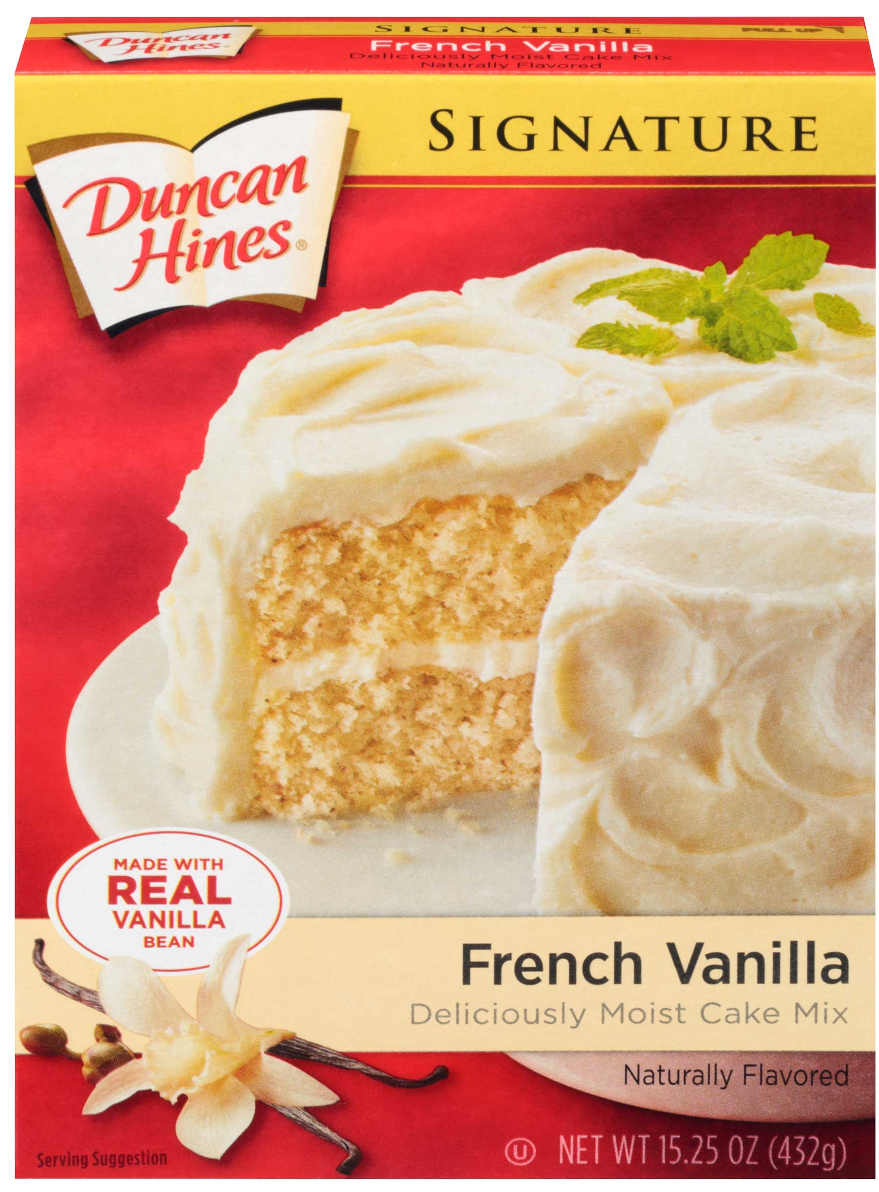 Duncan Hines Signature French Vanilla Cake Mix, 15.25 Ounce -- 12 Per Case