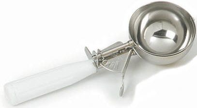 Carlisle White Handle Stainless Steel Disher, 4.7 Ounce -- 12 Per Case
