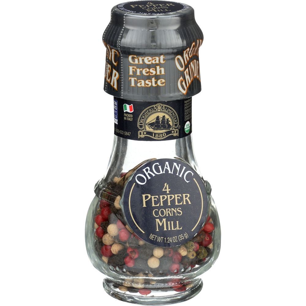 Drogheria And Alimentari Organic 4 Seasons Peppercorns Mill, 1.24 Ounce -- 6 Per Case