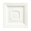 World Tableware Slate Porcelain Ultra Bright White Square Saucer, 5 7/8 inch -- 36 per case