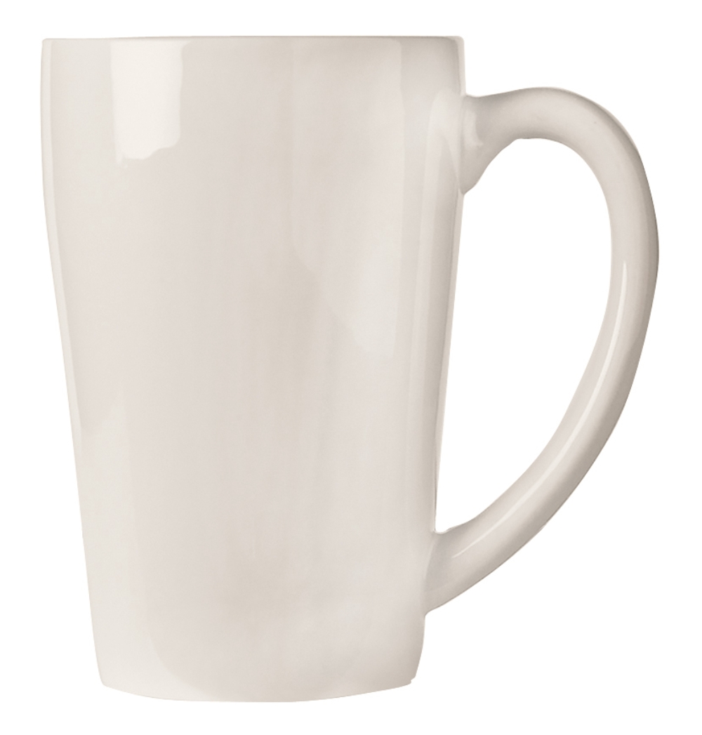 World Tableware Bright White Porcelana and Ultima Stretch Mug, 16 Ounce -- 12 per case.