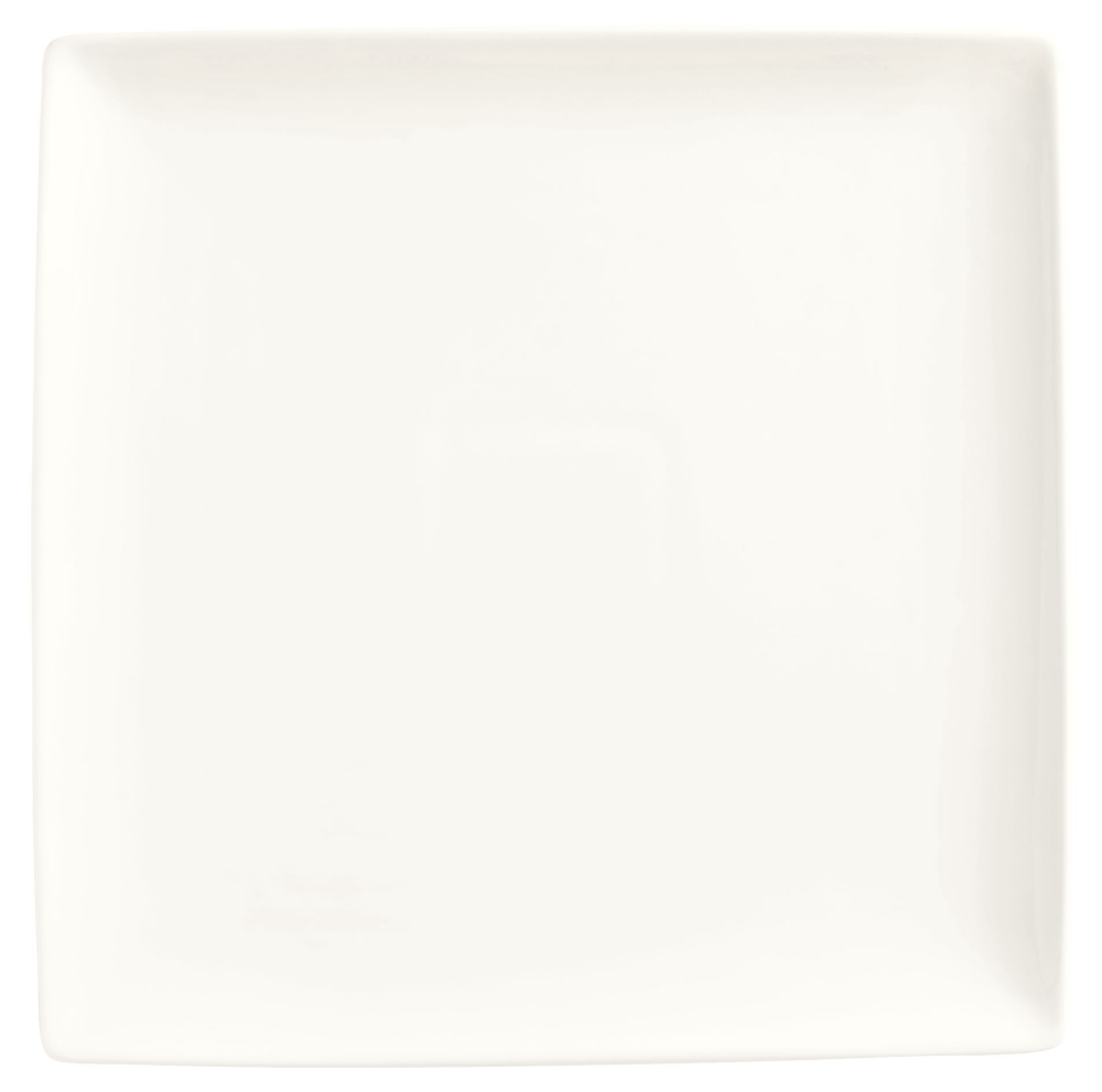 World Tableware Inc Square Slate Coupe Ultra Bright White Plate, 6 1/4 inch -- 36 per case.