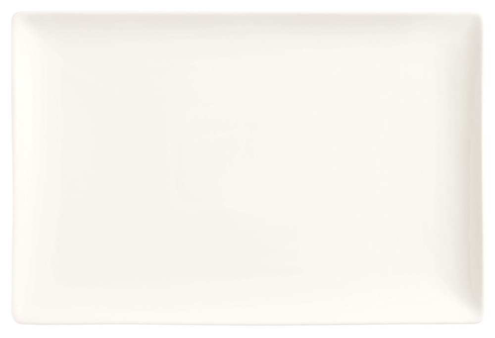 World Tableware Inc Slate Coupe Rectangle Ultra Bright White Tray, 12 x 8 inch -- 12 per case.