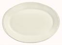 World Tableware Inc Farmhouse Cream White Oval Platter, 13 5/8 inch -- 12 per case.