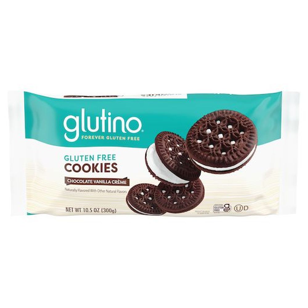 Glutino Chocolate Vanilla Creme Sandwich Cookies, 10.5 Ounce -- 12 Per Case
