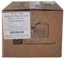 Frozen Seafood Sole Fillet - 8 Ounce, 10 Pound.