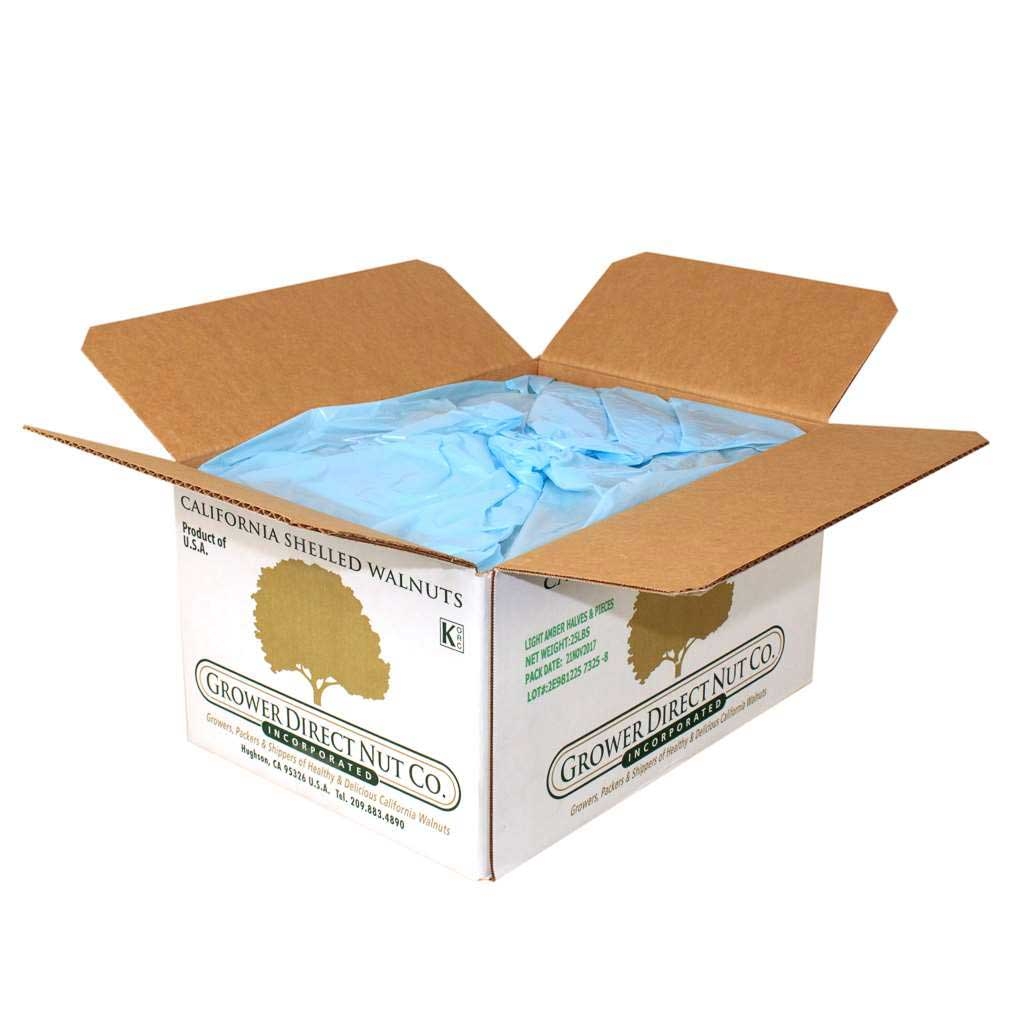 Commodity Nutmeats Light Amber Combo Walnut Halves and Pieces, 25 Pound