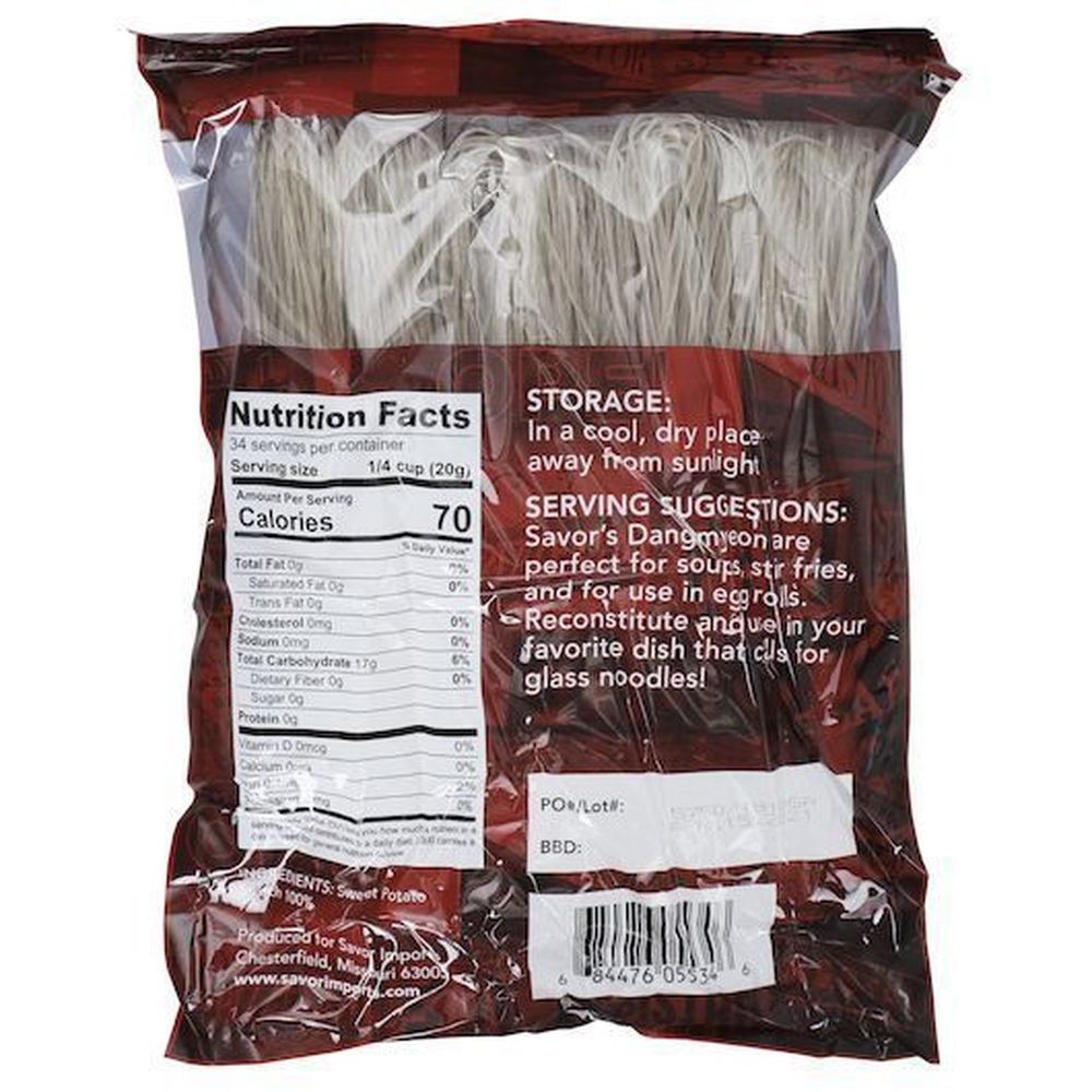 Savor Imports Dangmyeon Sweet Potato Noodles, 1.5 Pound -- 15 per case