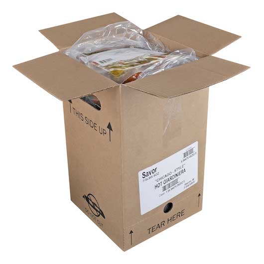 Savor Imports Chicago Style Hot Giardiniera, 56 Ounce -- 7 per case