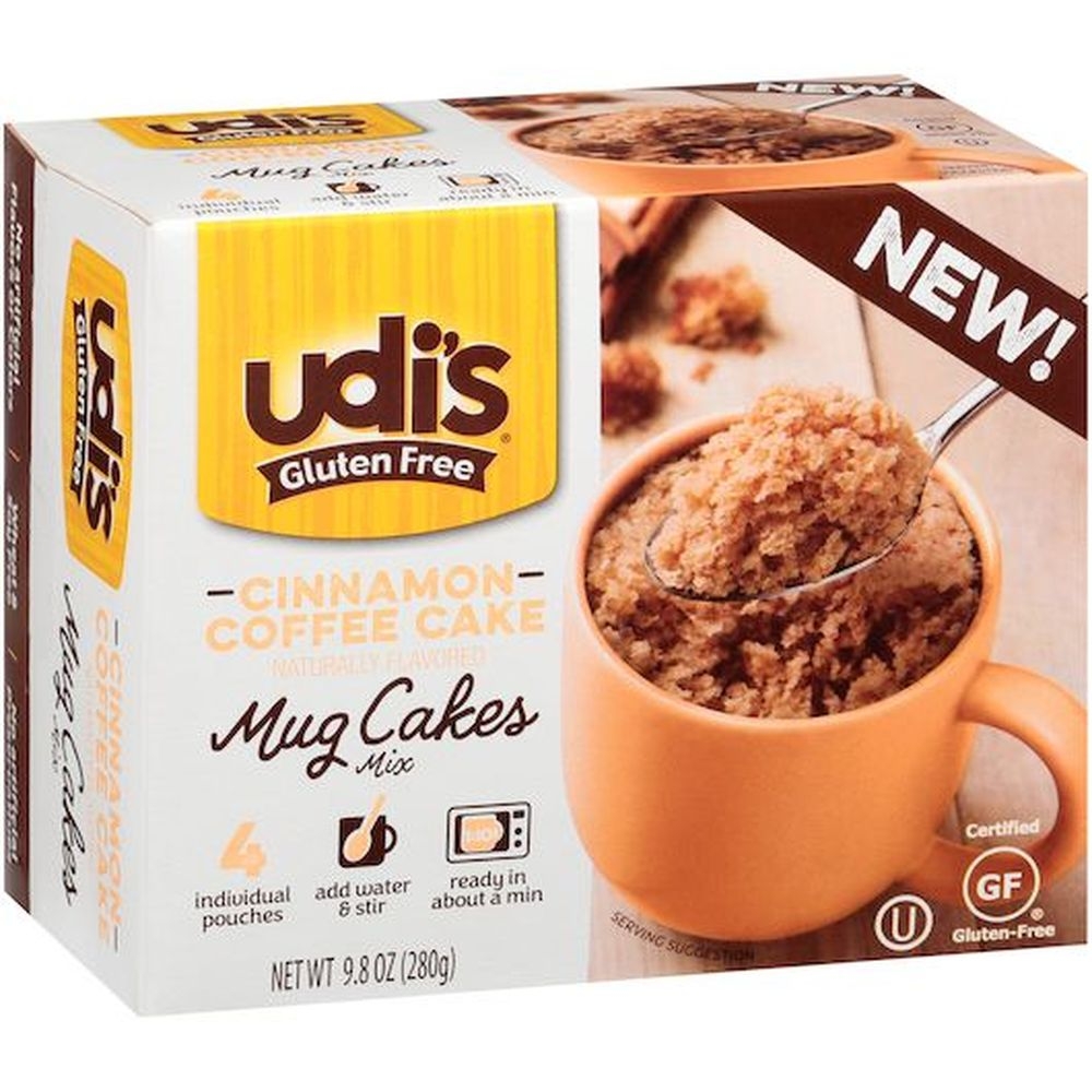 Udi's Gluten Free Cinnamon Coffee Cake Mug Cake Mix, 9.8 Ounce, 4 Count -- 6 Per Case